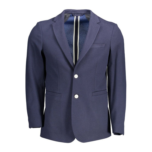 Blu Polyester Men's Jacket