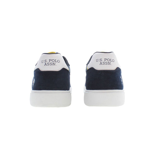 Blue Polyester Athletic Sneakers