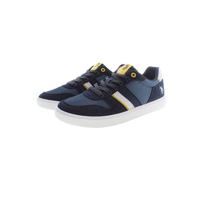 Blue Polyester Men's Sneaker