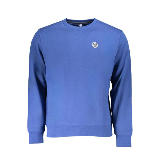 Blue Cotton Men Sweatshirt
