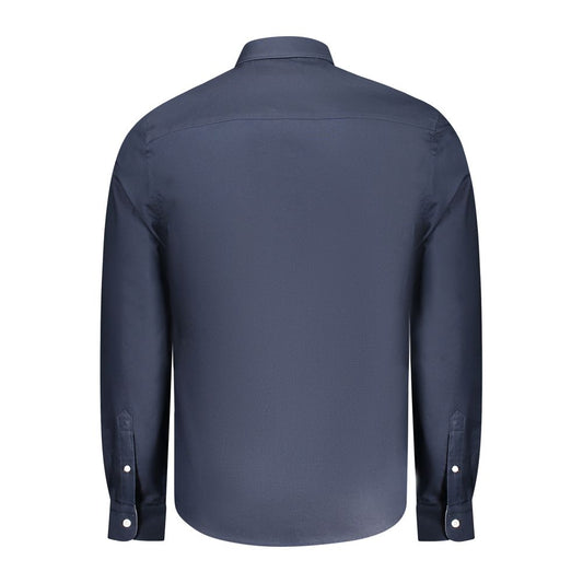 Blue Cotton Men Shirt