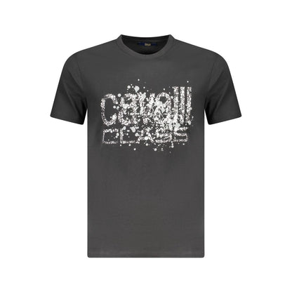 Black Cotton Men T-Shirt
