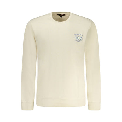 Beige Cotton Men Sweatshirt