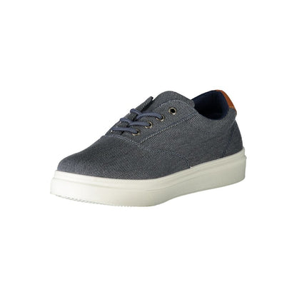 Blue Polyurethane Men Sneaker