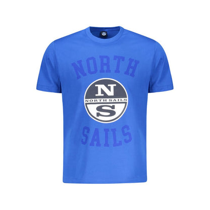 Blue Cotton Men's T-Shirt