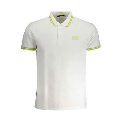 White Cotton Men Polo Shirt