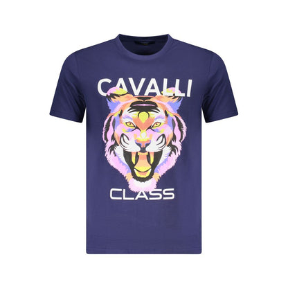 Blu Cotton Men T-Shirt
