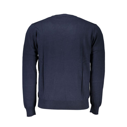 Blue Cotton Men Sweater