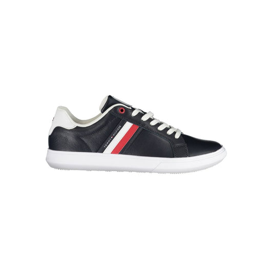 Blue Leather Men Sneaker