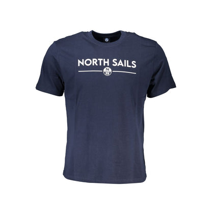 Blue Cotton Men T-Shirt