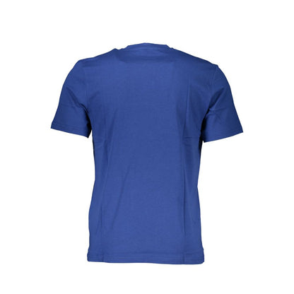 Blue Cotton Men T-Shirt