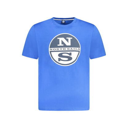 Blue Cotton Men's T-Shirt