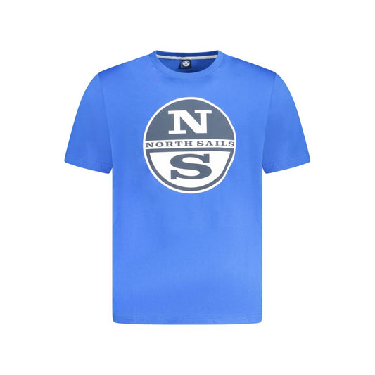 Blue Cotton Men's T-Shirt