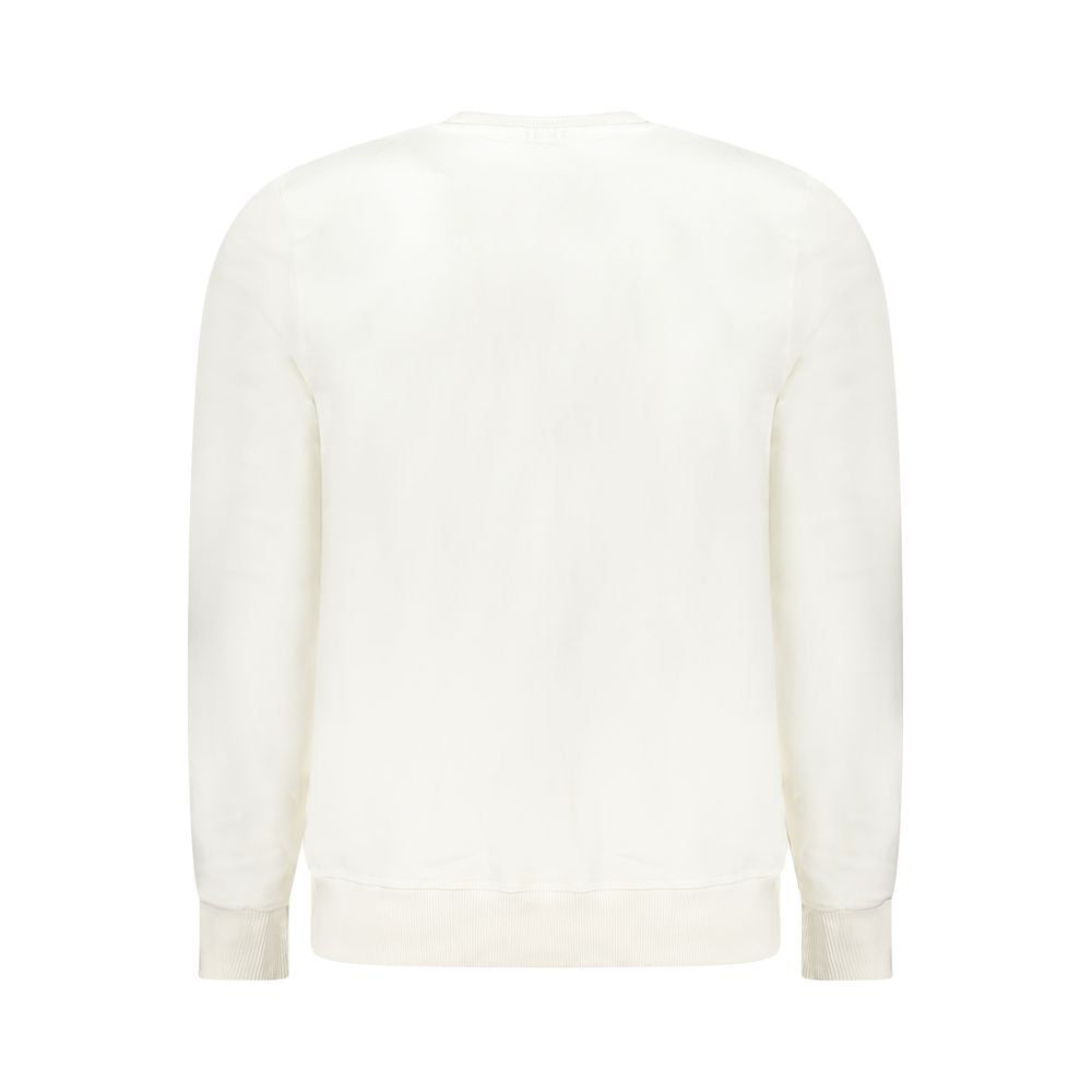 White Cotton Men Sweatshirt