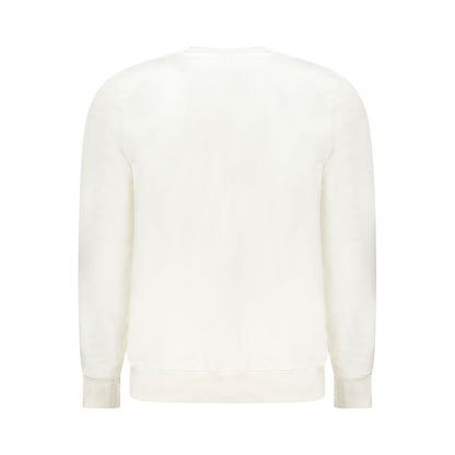White Cotton Men Sweatshirt