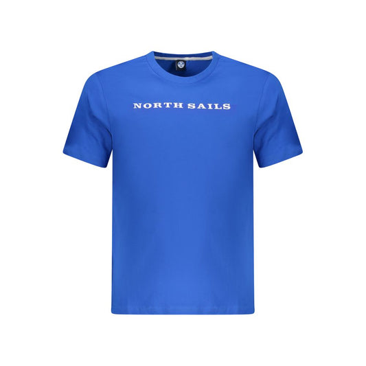 Blue Cotton Men T-Shirt