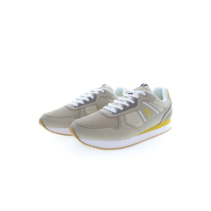Beige Polyester Men's Sneaker