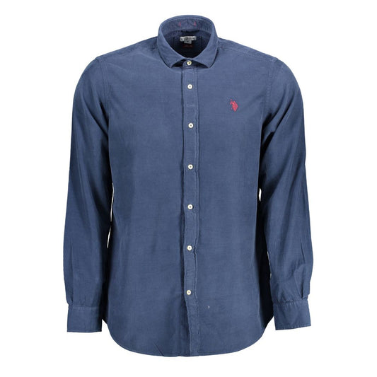 Blue Cotton Mens Shirt