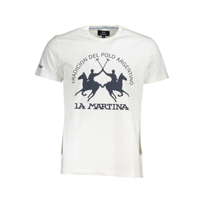 White Cotton Men T-Shirt