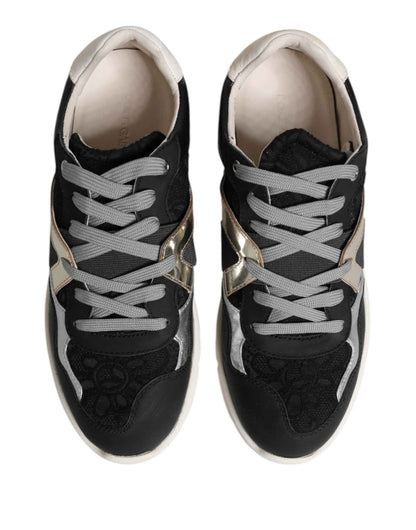 Multicolor Leather Suede Low Top Sneaker Shoes