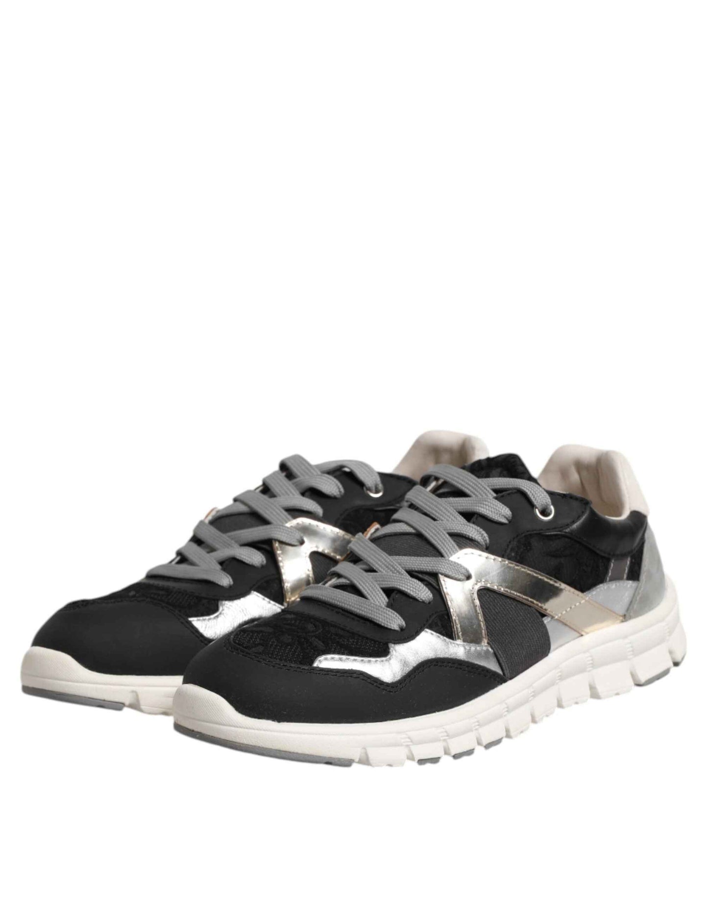 Multicolor Leather Suede Low Top Sneaker Shoes