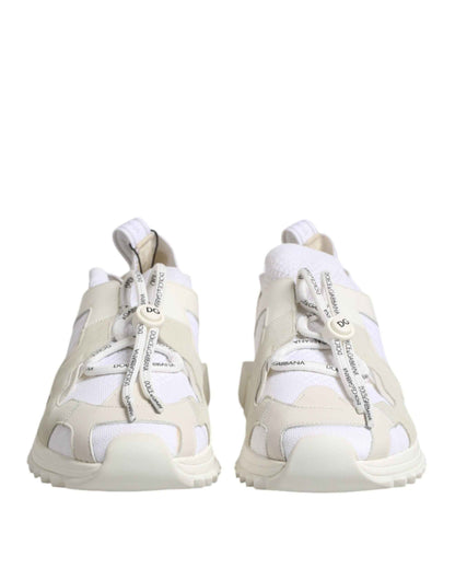 White Mesh Sorrento Trekking Sneakers Shoes