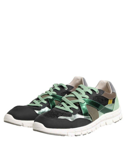 Multicolor Lace Up Low Top Sneakers Shoes