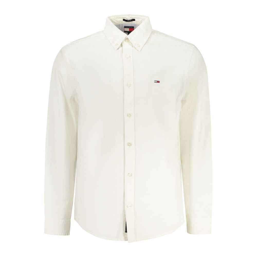 White Cotton Men Shirt