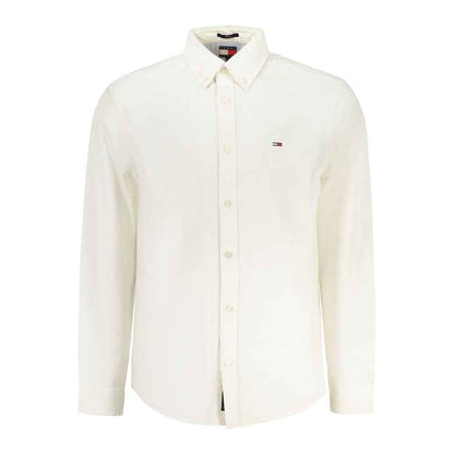 White Cotton Men Shirt