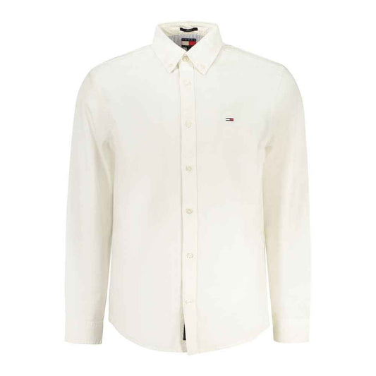 White Cotton Men Shirt
