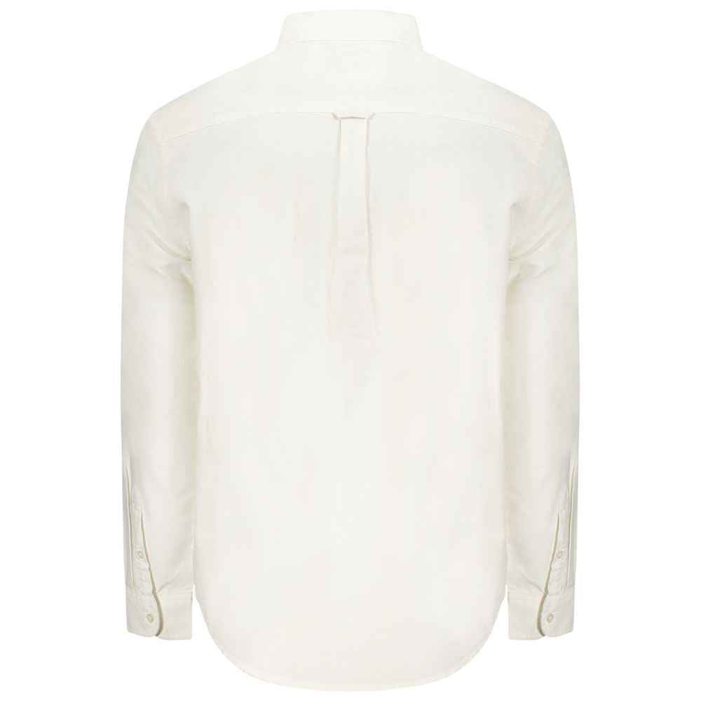 White Cotton Men Shirt