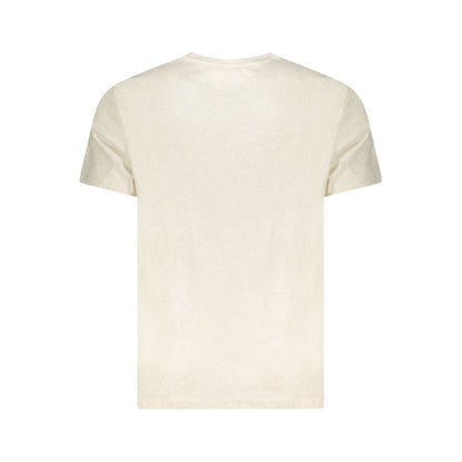 Beige Cotton Men's T-Shirt