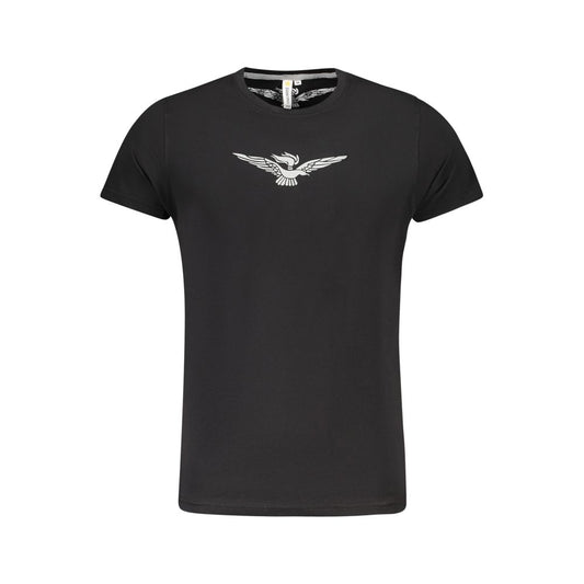 "Black Cotton Men T-Shirt"