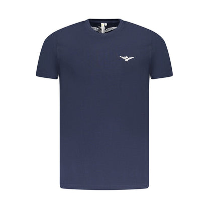 Blue Cotton Men T-Shirt