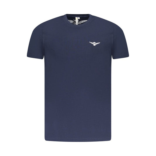 Blue Cotton Men T-Shirt
