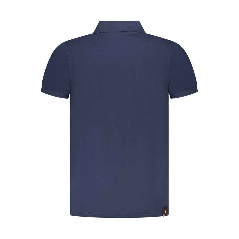 Navy Cotton Men Polo