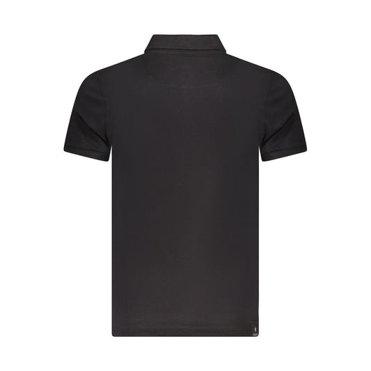 Black Cotton Men Polo