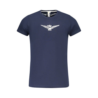 Blue Cotton Men's T-Shirt
