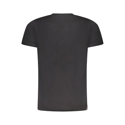 Black Cotton Men T-Shirt