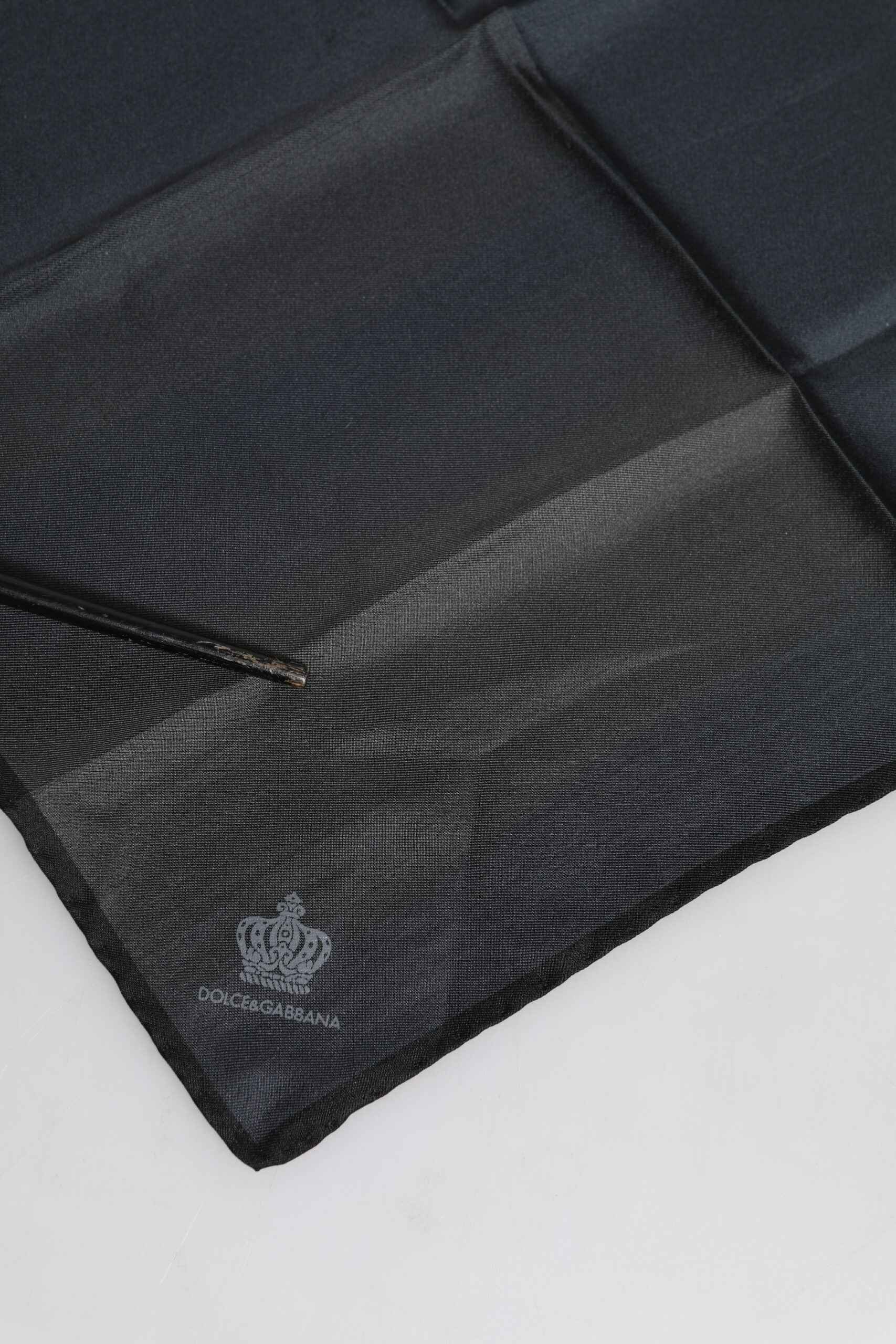 Blue DG Crown Silk Square Men Foulard Scarf