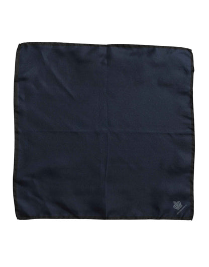 Blue DG Crown Silk Square Men Foulard Scarf