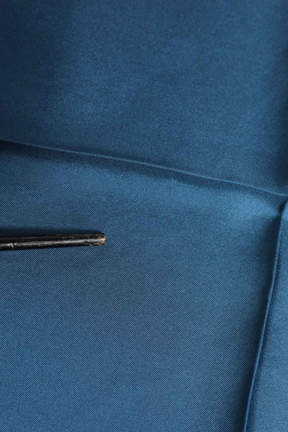 Blue DG Crown Silk Square Men Foulard Scarf