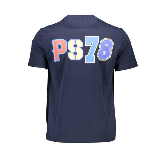 Blue Cotton Men's T-Shirt