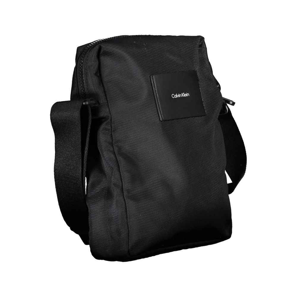 Black Polyester Men's Shoulder Bag
