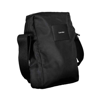 Black Polyester Men's Shoulder Bag