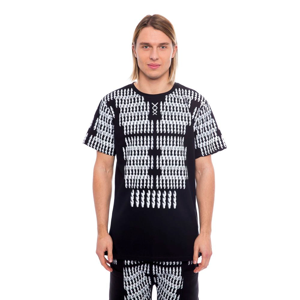 Black Cotton Men T-Shirt Nicolo Tonetto