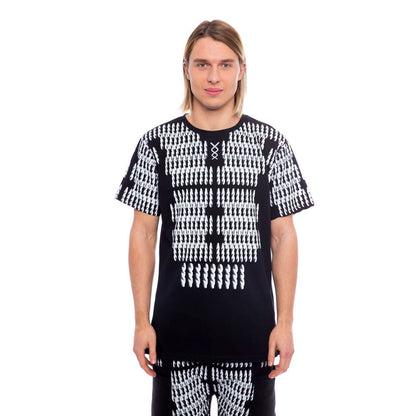 Black Cotton Men T-Shirt Nicolo Tonetto