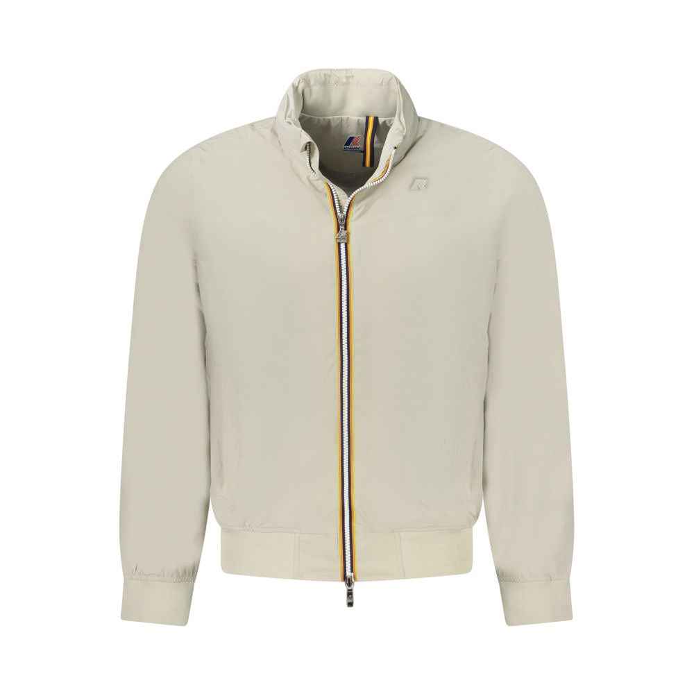 Beige Nylon Jackets & Coat