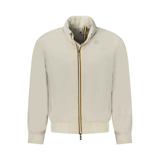 Beige Nylon Jackets & Coat