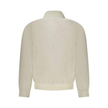 Beige Nylon Jackets & Coat
